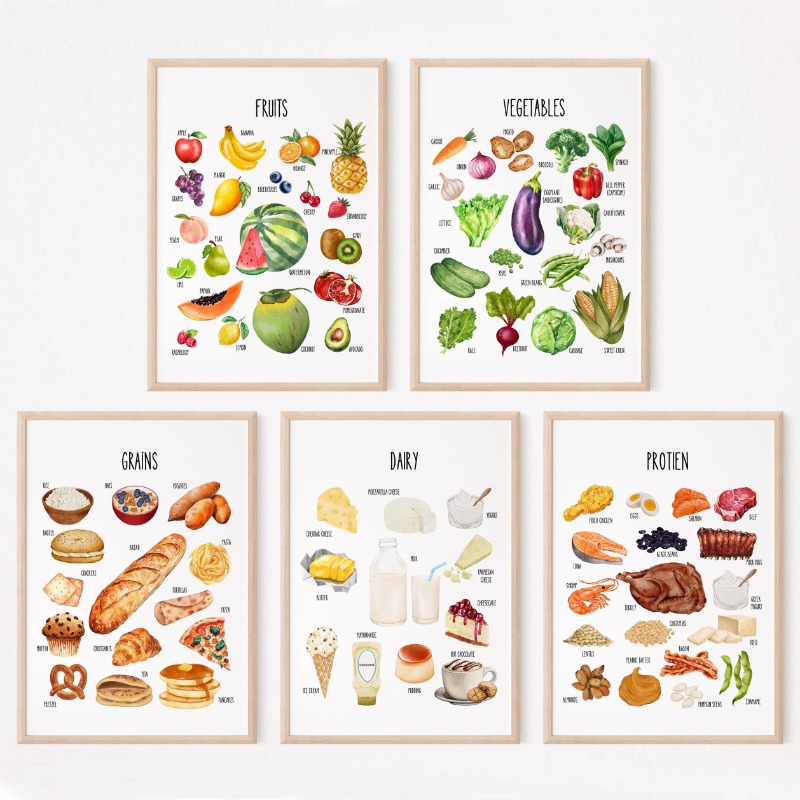 Juego de Pósters Educativos de - Nutrition & Fitness Class reseña y precio
