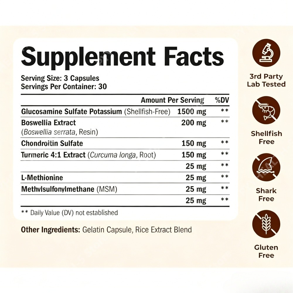 Cápsulas de Glucosamina, Condr - Glucosamine Chondroitin Joint reseña y precio